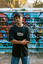 Basic Oversized T Shirt in Washed Black