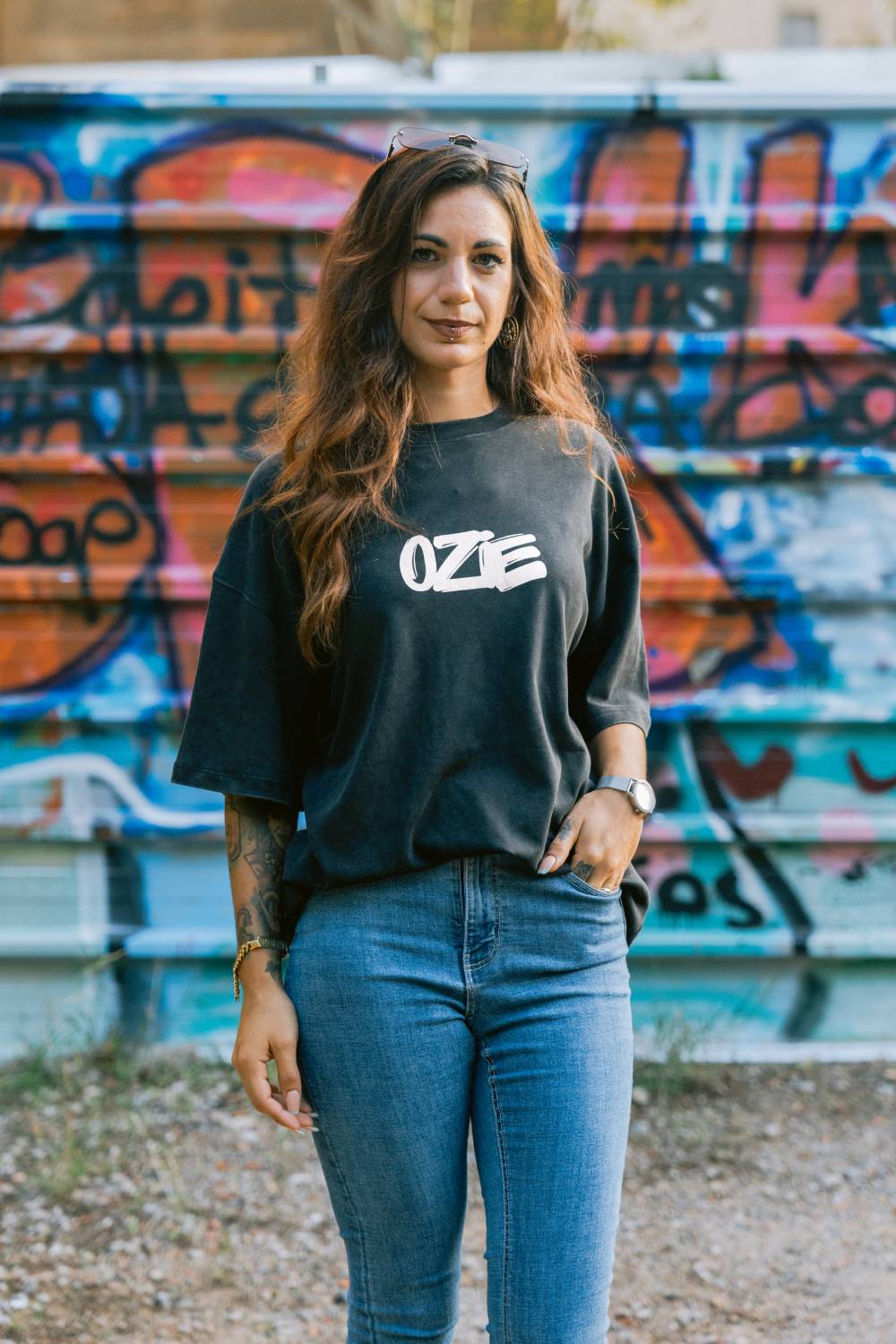 Lei Oversized T-Shirt Washed Black