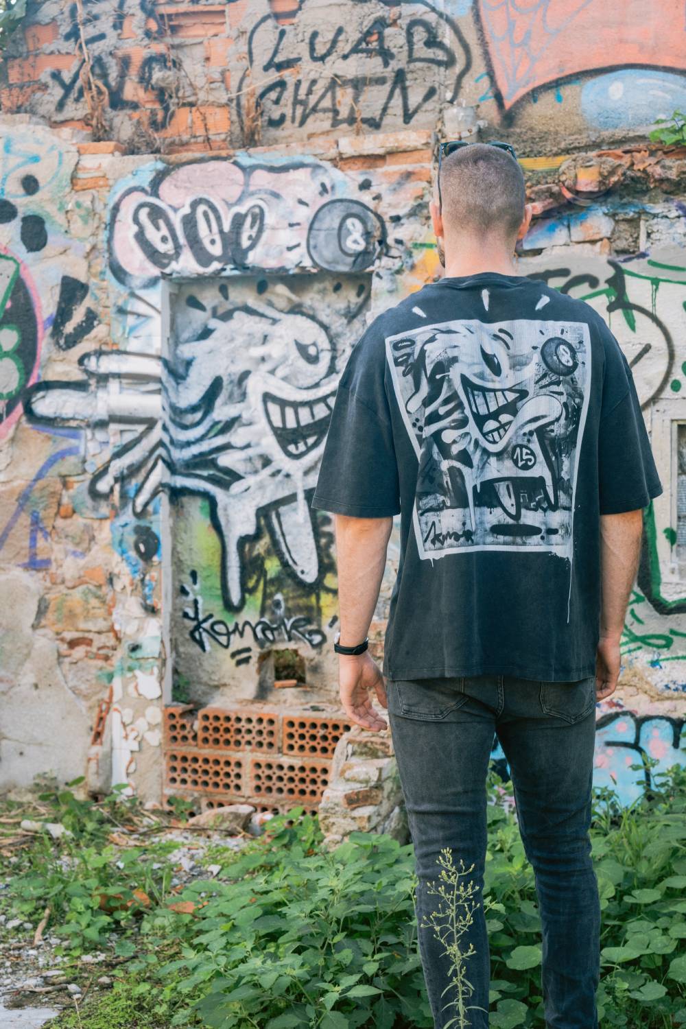 K0 Oversized T-Shirt Washed Black