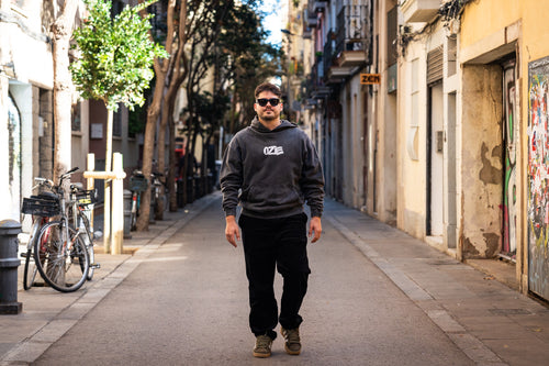 Basic Oversized Hoodie - Washed Black